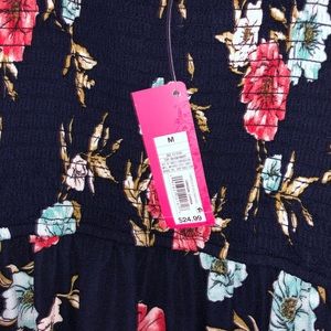 Brand new navy blue floral skater dress